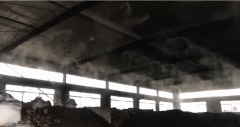 山东潍坊铸造厂高压喷雾降尘系统安装调试完毕