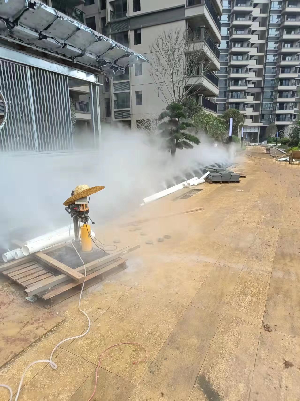 广西南宁售楼部景观喷雾系统安装调